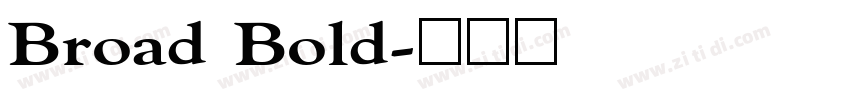 Broad Bold字体转换